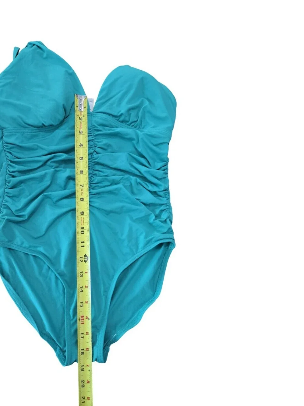 Calvin Klein Ruched One-Piece Swim Suit Rushing Slimming Size 10